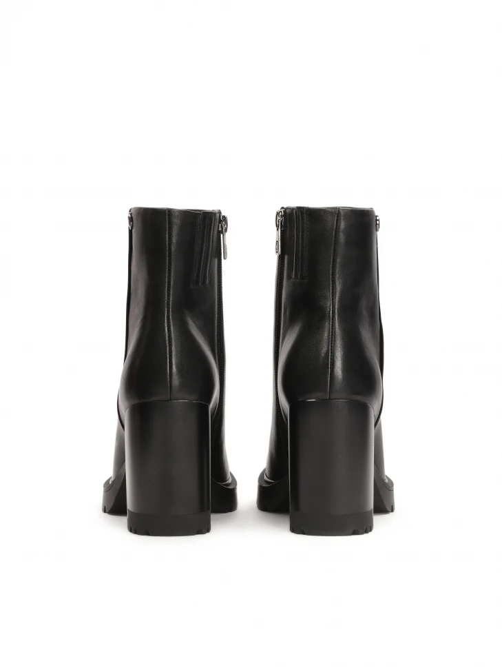 Kazar Zipper Boots With Wide Heels