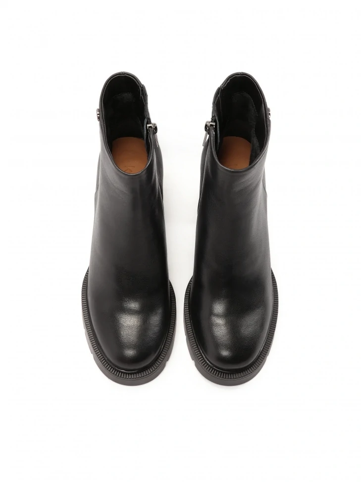 Kazar Zipper Boots With Wide Heels