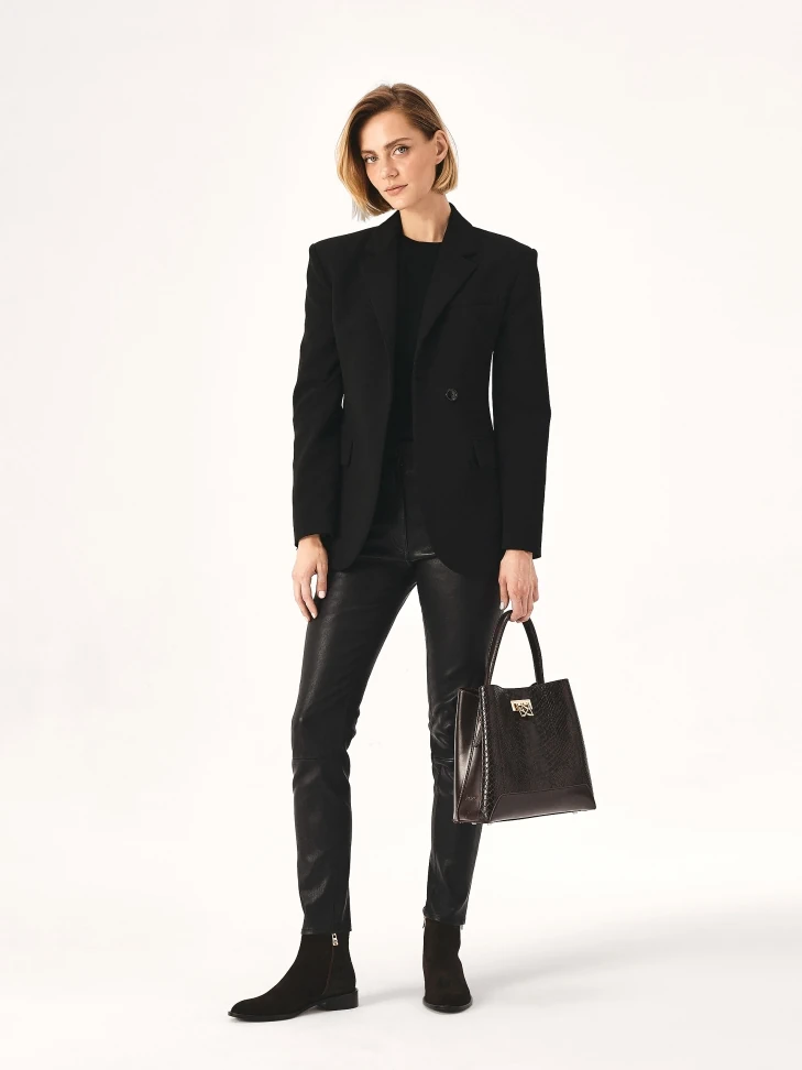 Kazar Zippered Suede Boots With Embossed Pattern