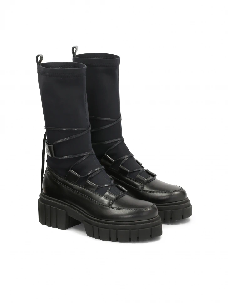 Kazar Ladies' Avant-garde Ankle Boots With Sock Upper And Sturdy Sole