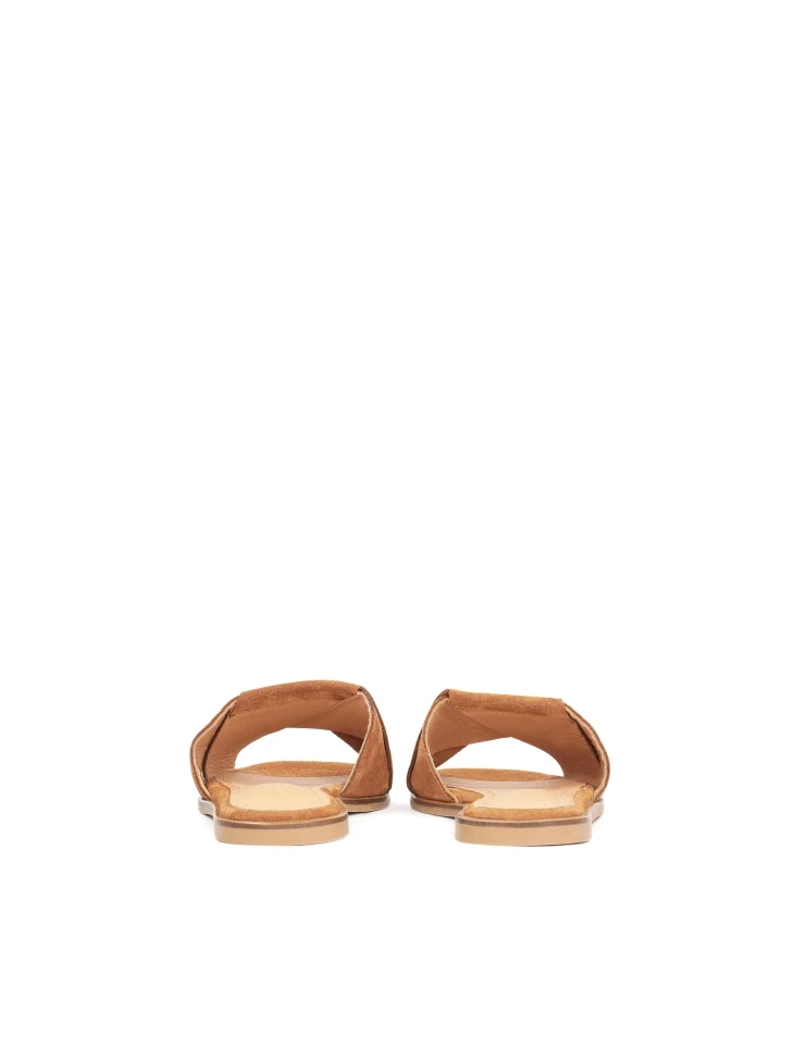 Kazar Ladies’ Brown Light And Comfortable Suede Slides