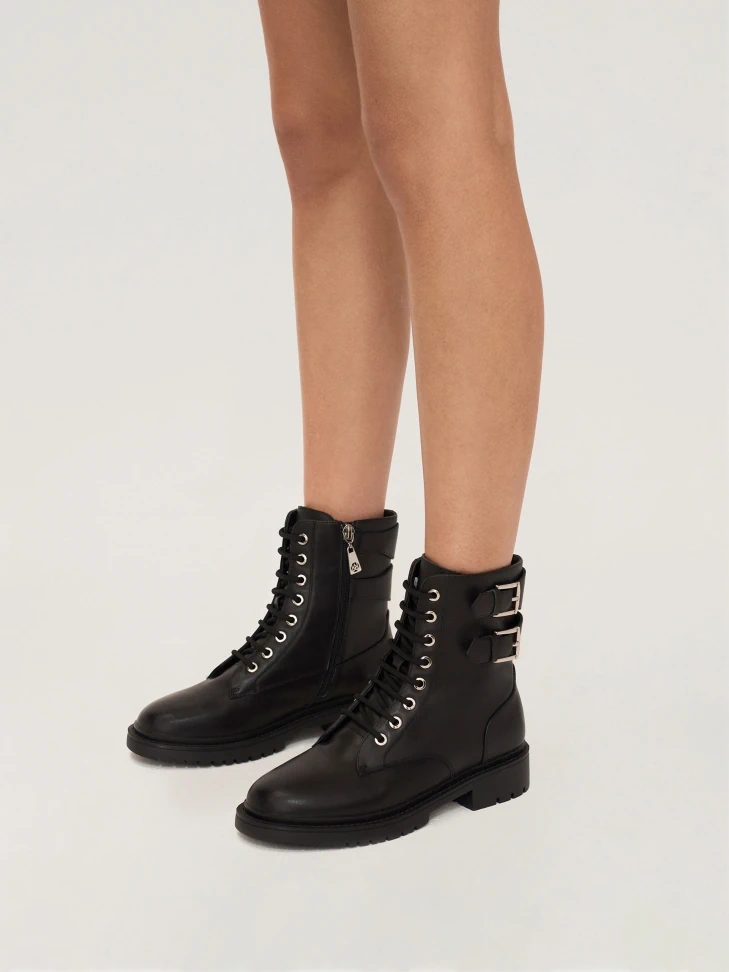 Kazar Ladies’ Classic Flat Ankle Boots With Metal Buckles
