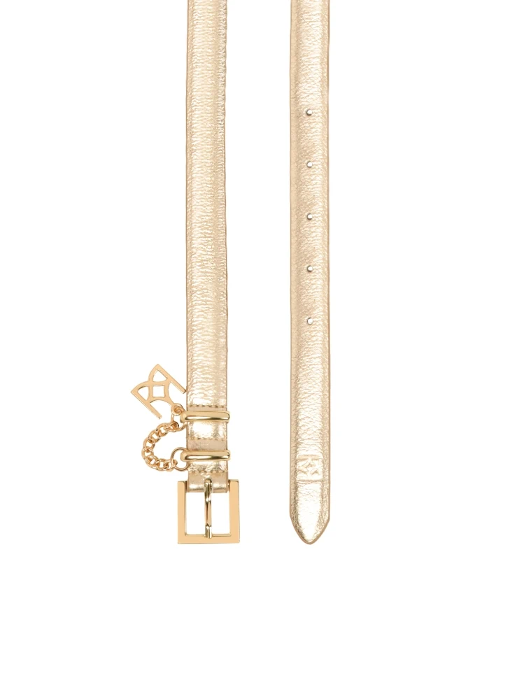 Kazar Ladies' Elegant Golden Belt With Chain And KAZAR Monogram