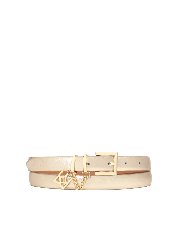 kazar Ladies' elegant golden belt with chain and KAZAR monogram