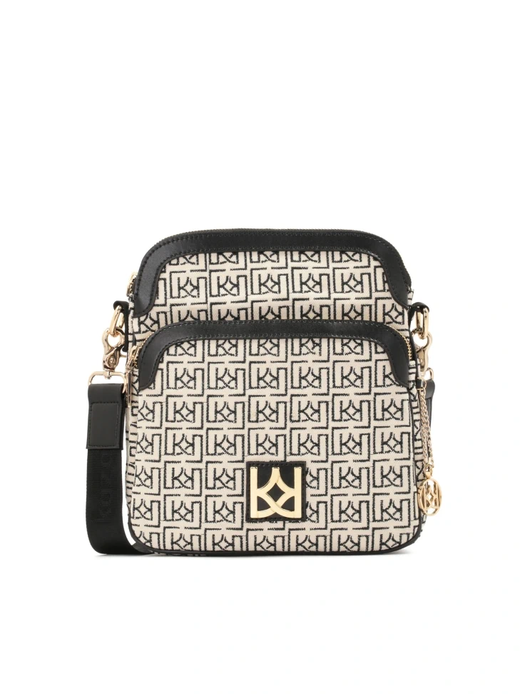 kazar Ladies’ fabric urban bag with an embroidered pattern