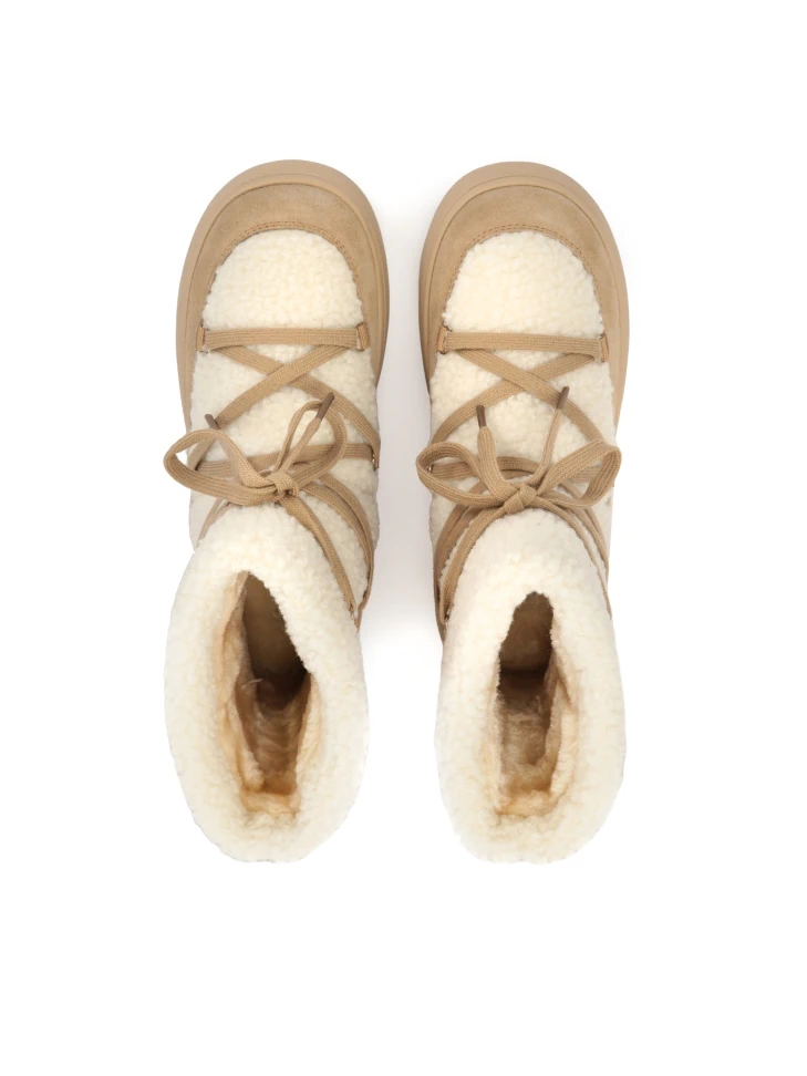 Kazar Ladies' Insulated Light Brown Snow Boots With Faux Fur