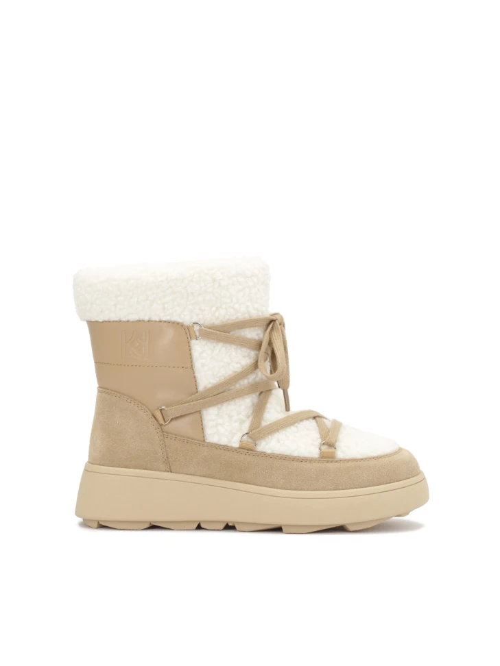 kazar Ladies' insulated light brown snow boots with faux fur