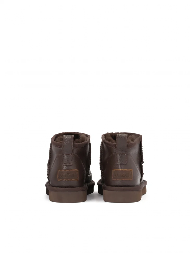 Kazar Ladies’ Leather Snow Boots In Dark Brown Colour
