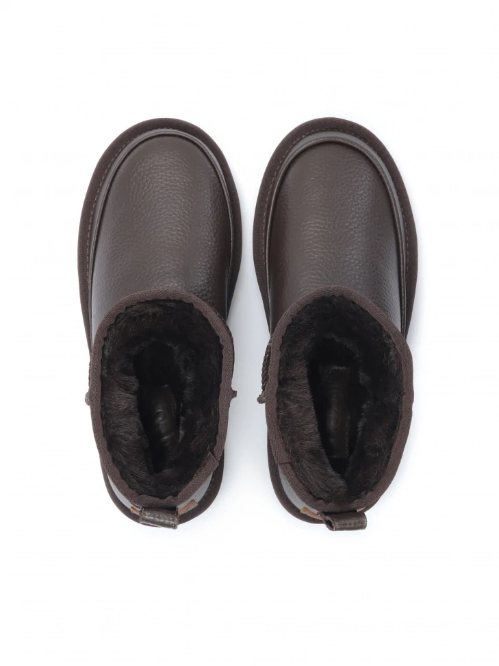 Kazar Ladies’ Leather Snow Boots In Dark Brown Colour