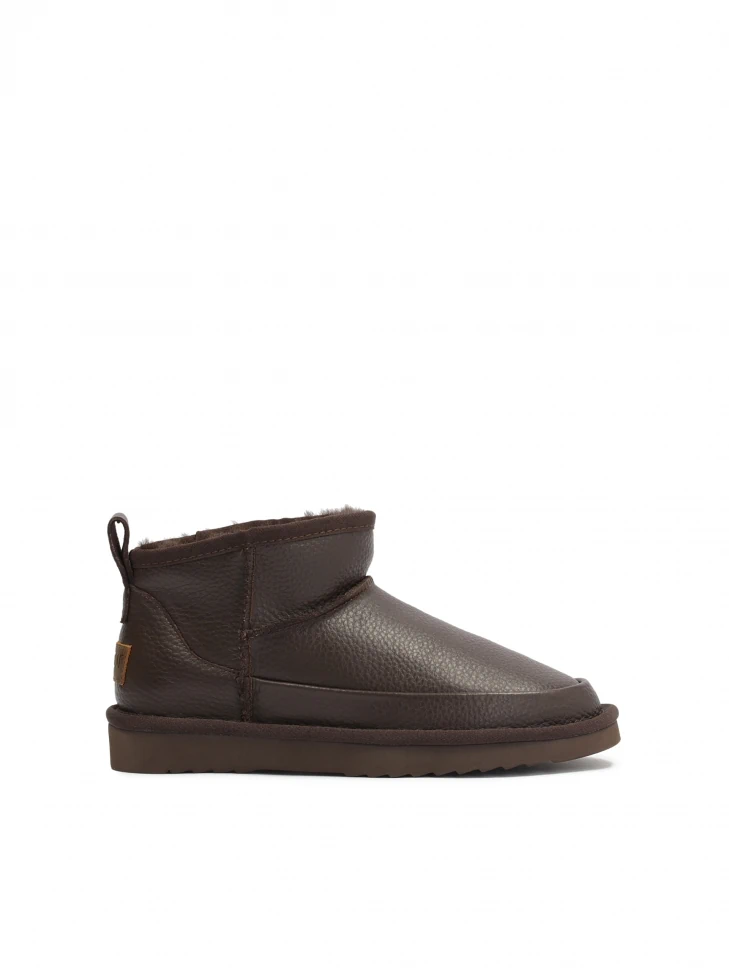 kazar Ladies’ leather snow boots in dark brown colour