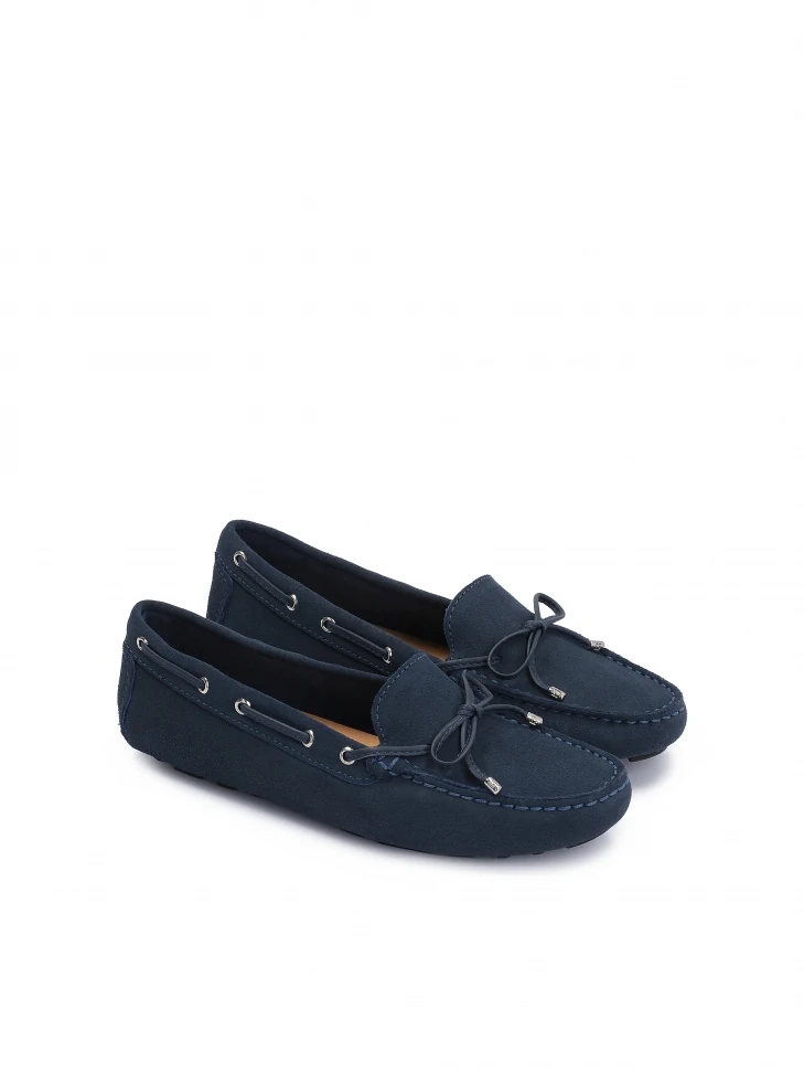 Kazar Ladies’ Navy Blue Moccasins With An Elastic Sole Turned Out On The Heel