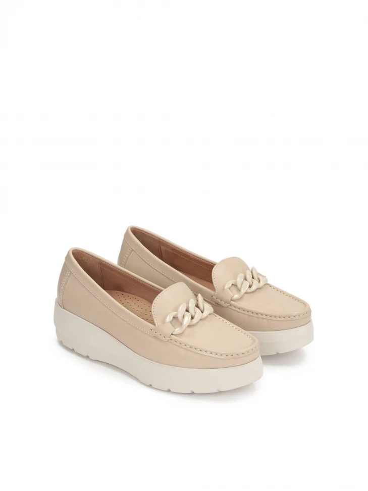 Kazar Ladies’ Trendy Leather Moccasins On A Thick Sole