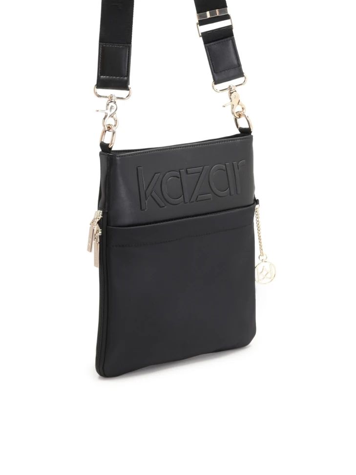 Kazar Ladies’ Universal Black Messenger Bag On A Wide Strap