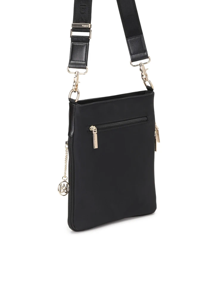 Kazar Ladies’ Universal Black Messenger Bag On A Wide Strap