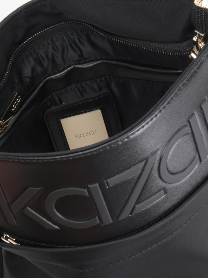 Kazar Ladies’ Universal Black Messenger Bag On A Wide Strap