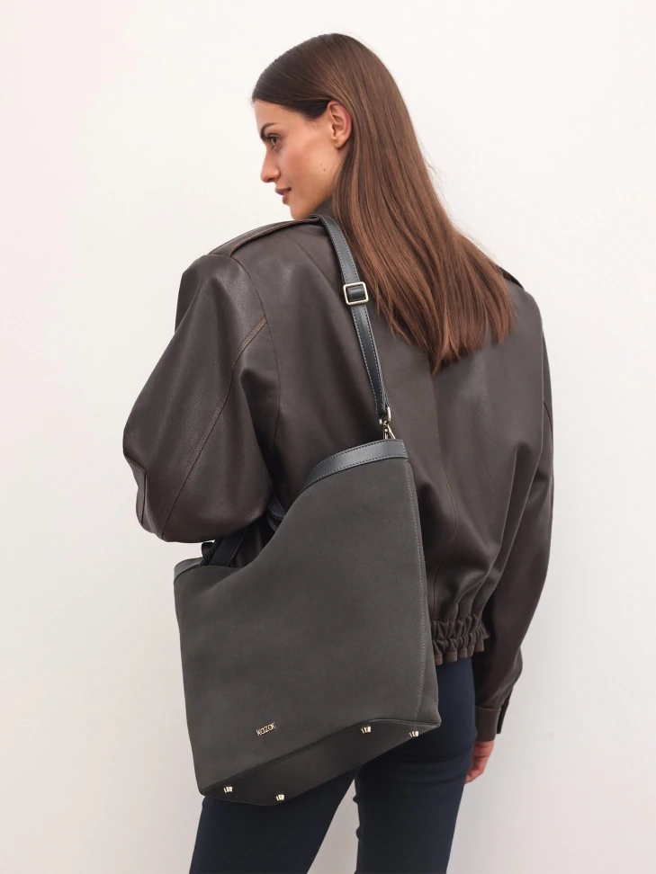 Kazar Large Handbag Made Of A Combination Of Suede And Natural Leather