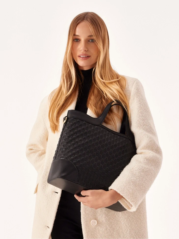 Kazar Large Handbag Made Of Leather Decorated With Embossed Pattern
