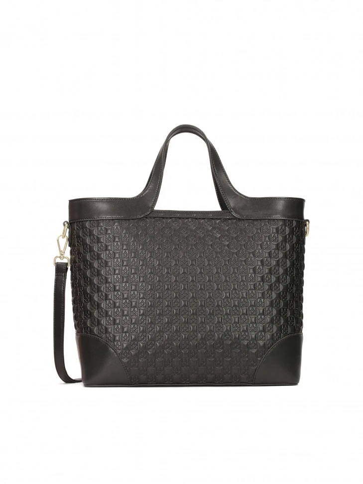 kazar Large handbag made of leather decorated with embossed pattern