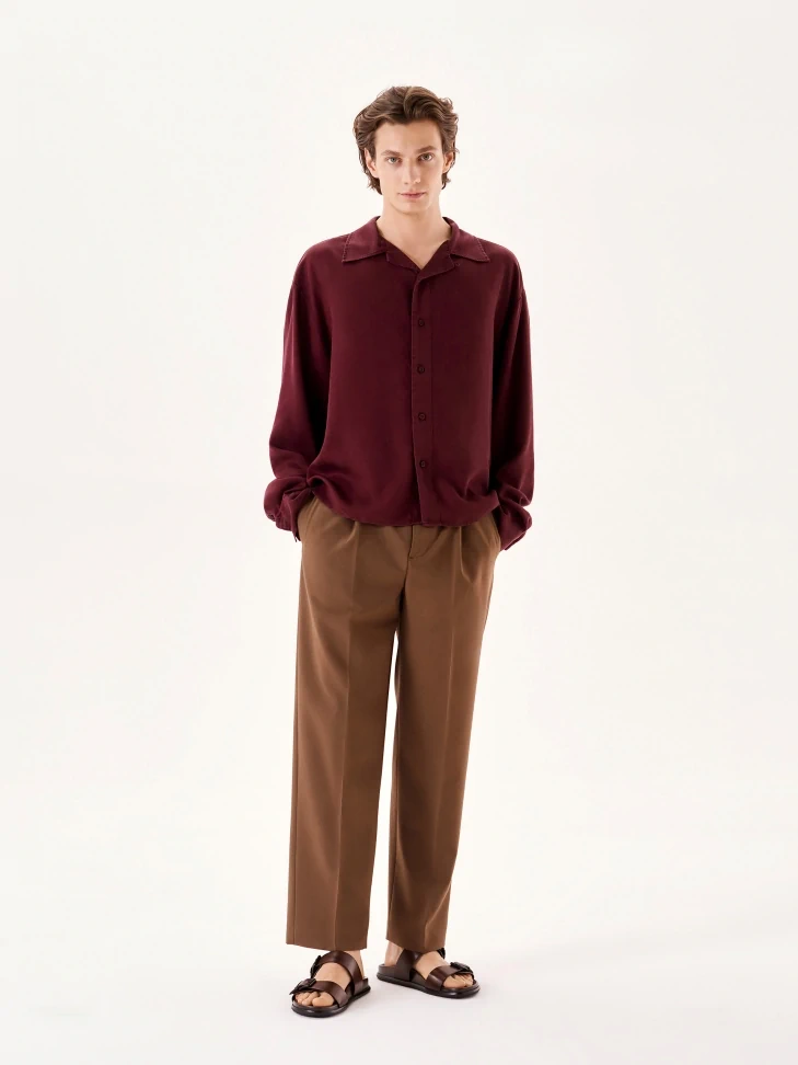 Kazar Leather Brown Slides With Two Adjustable Straps