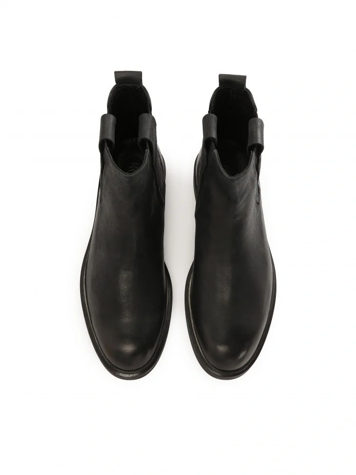 Kazar Leather Chelsea Boots With Decorated Elastic Insert