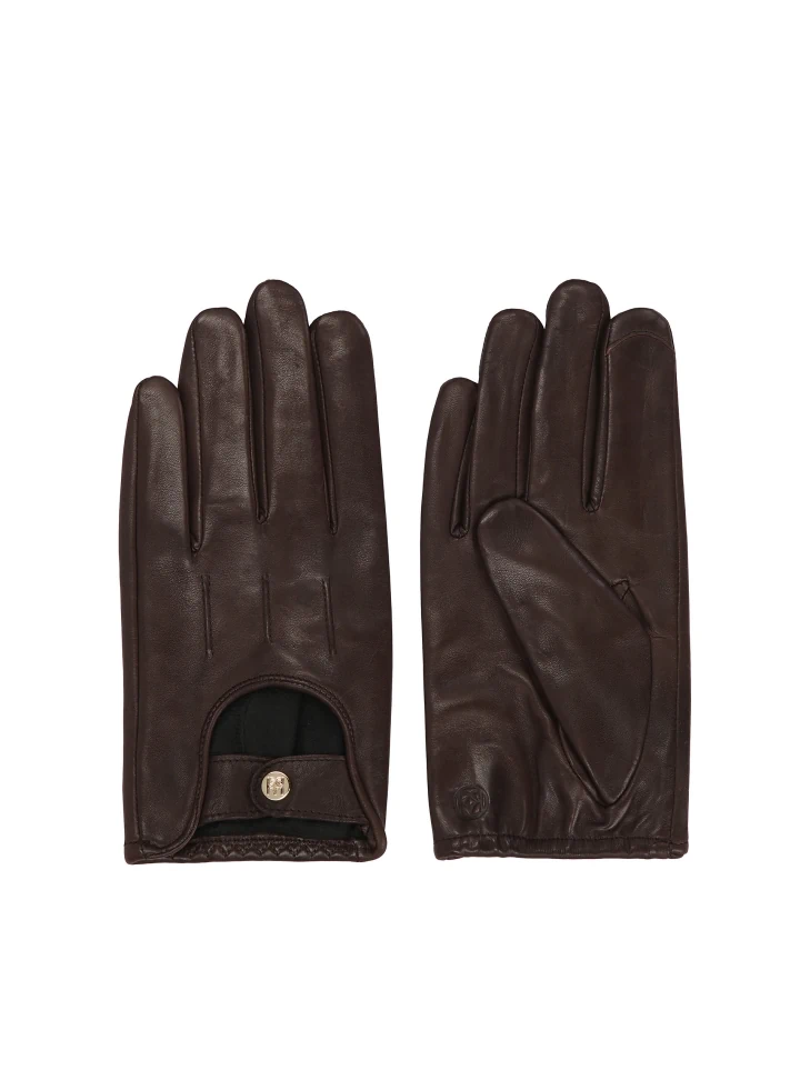 Kazar Leather Kissing Gloves With Touchscreen Function