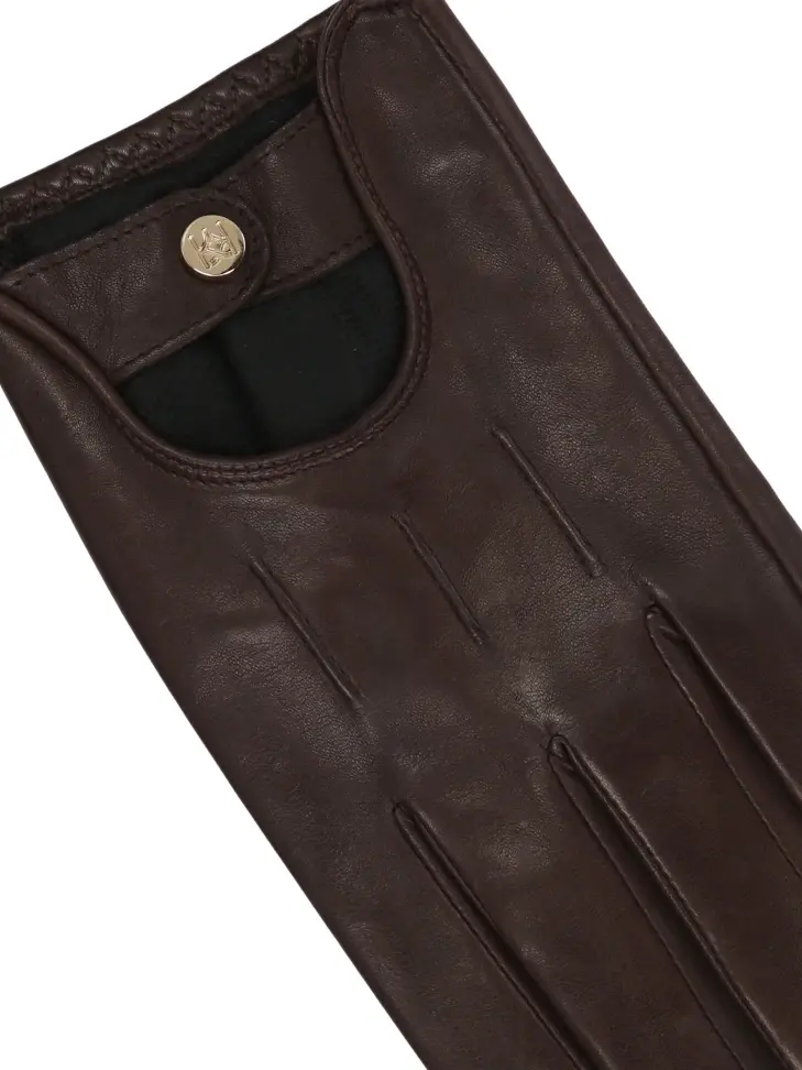 Kazar Leather Kissing Gloves With Touchscreen Function