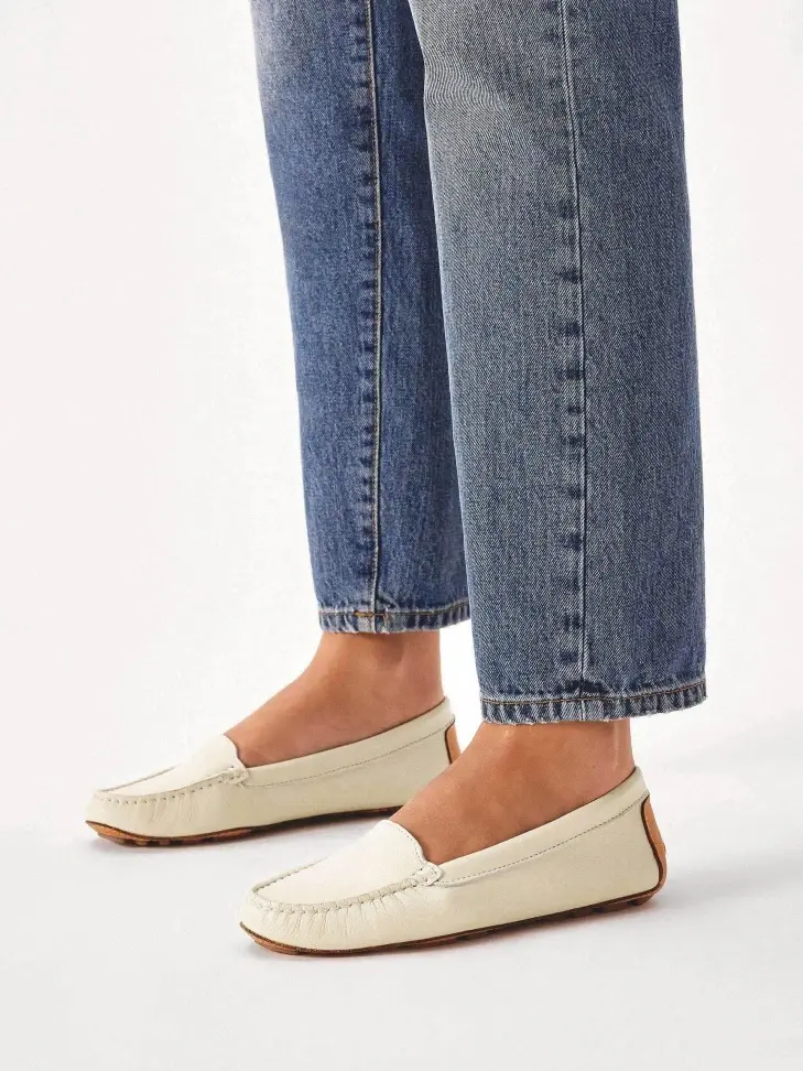 Kazar Leather Moccasins With Contrasting Insert On The Heel