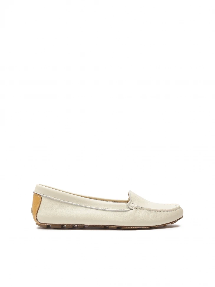 kazar Leather moccasins with contrasting insert on the heel