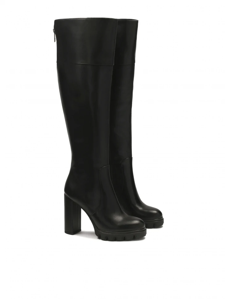 Kazar Leather Musketeers With High Heel And Platform