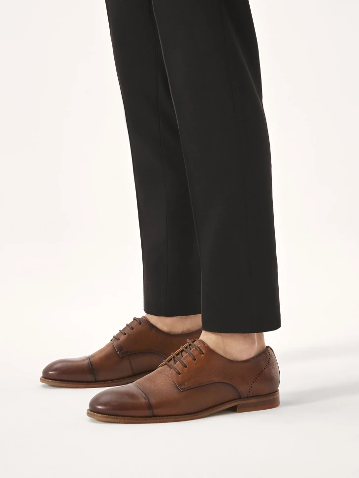 Kazar Leather Shoes With Rosette Decoration On The Heel