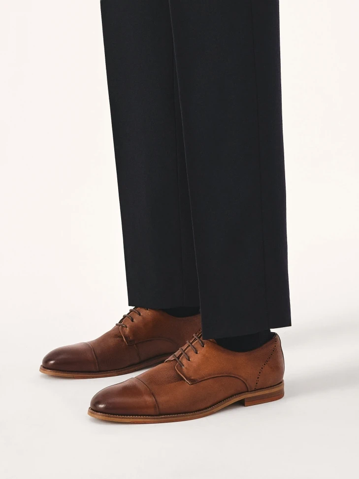 Kazar Leather Shoes With Rosette Decoration On The Heel