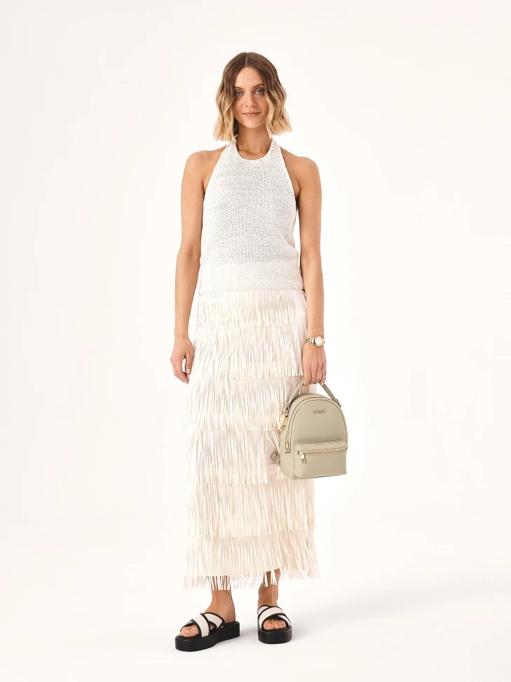 Kazar Leather Slides On A Thick Sole With Cross Straps