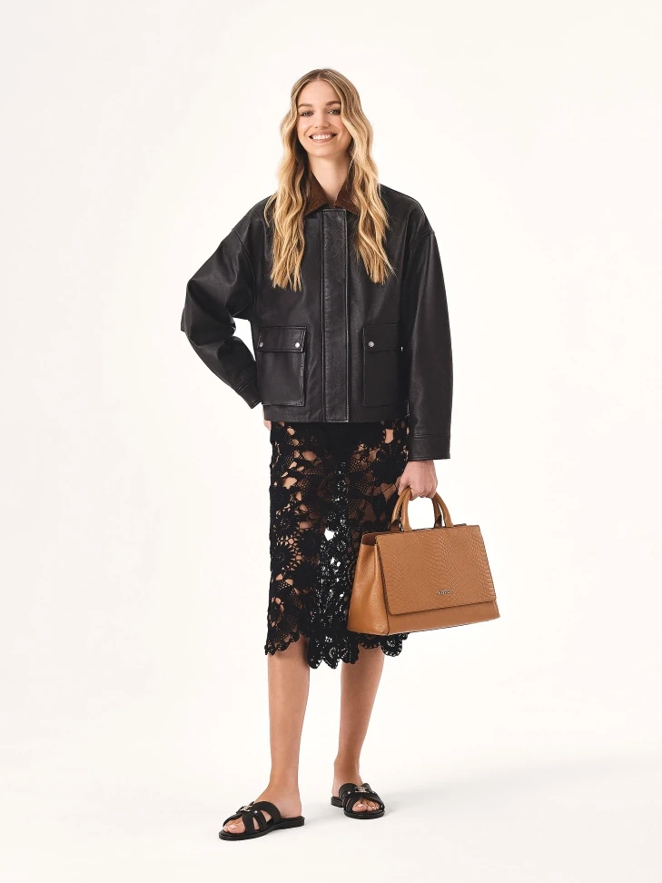 Kazar Leather Slides On Flat Sole With KAZAR Monogram