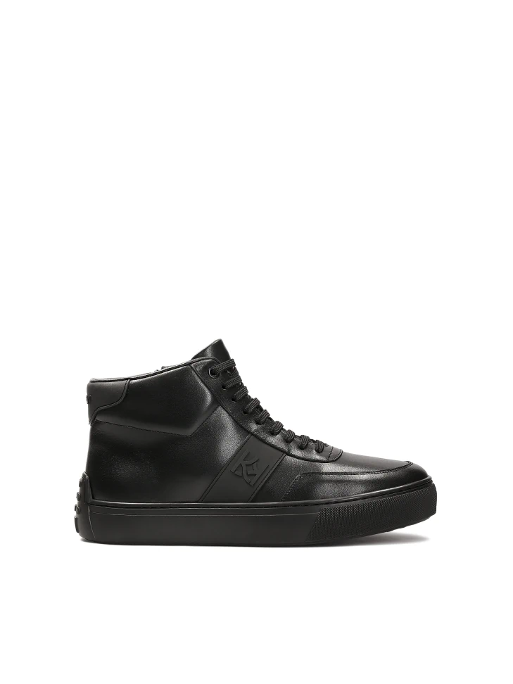 kazar Leather sneakers with high top and monogrammed design