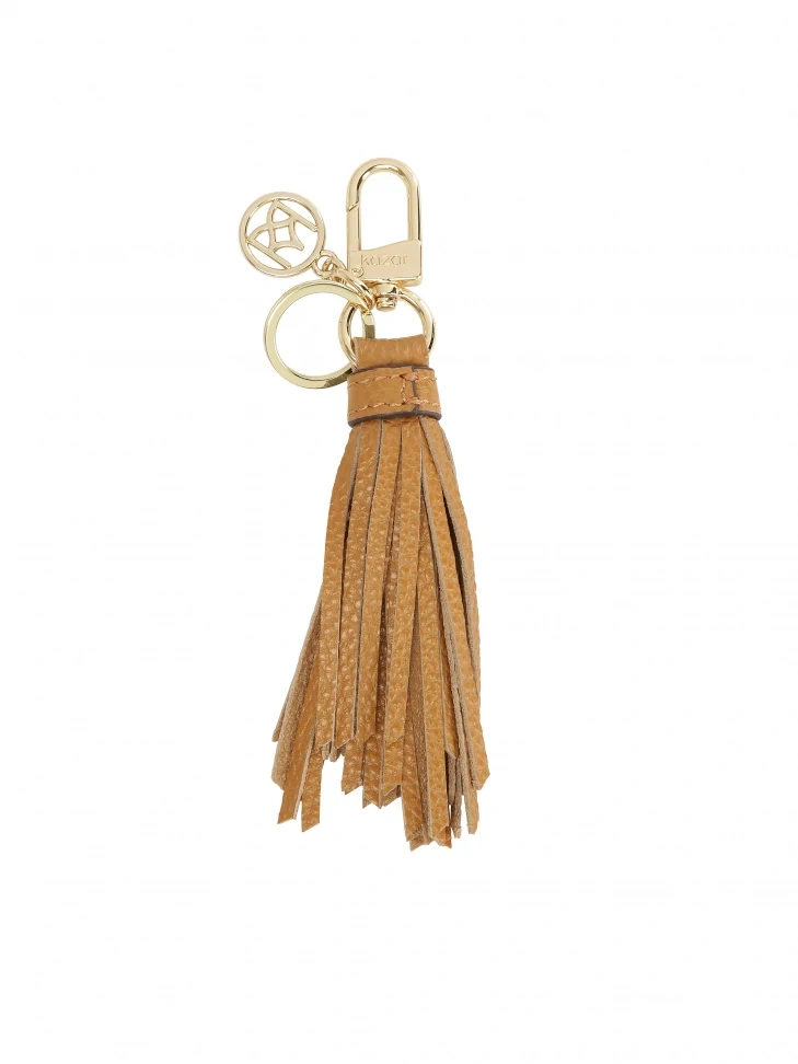 Kazar Light Brown Key Ring With Tassels And KAZAR Monogram