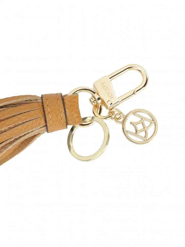 Kazar Light Brown Key Ring With Tassels And KAZAR Monogram
