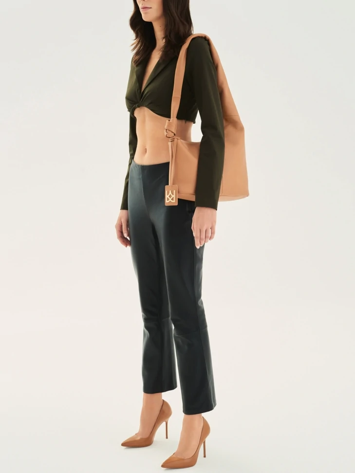 Kazar Light Brown Leather Stilettos On A Sleek Heel