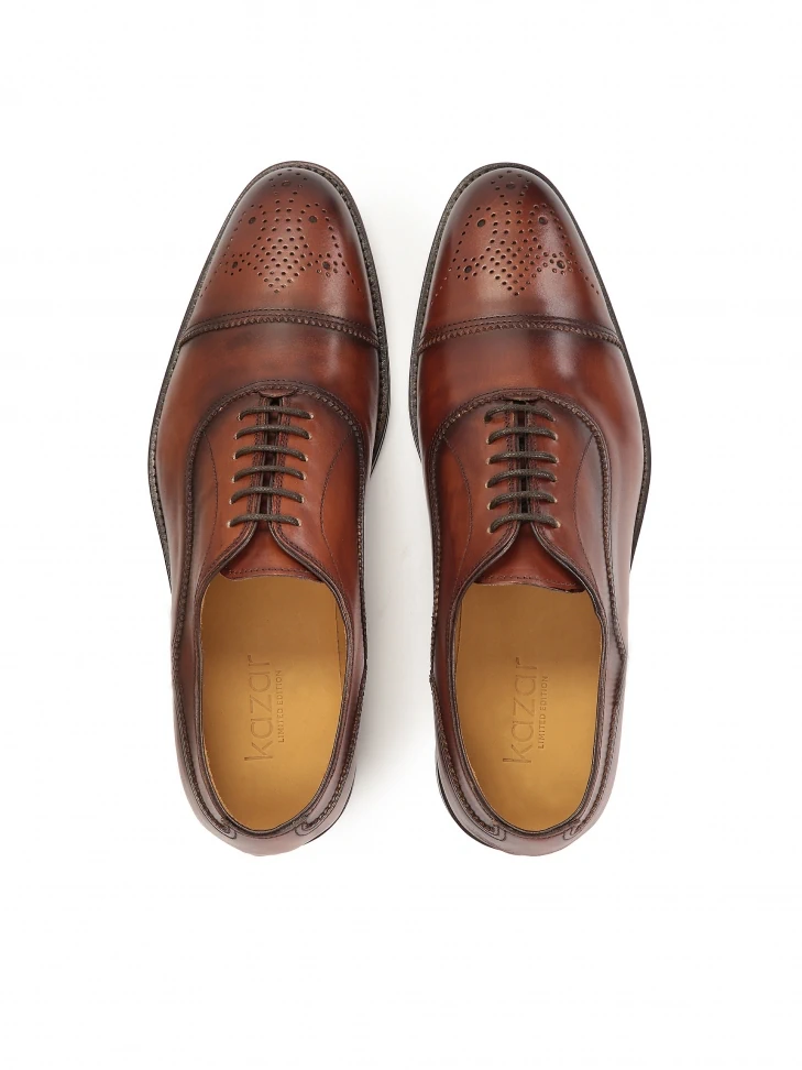 Kazar Luxurious Formal Shoes With Openwork Embellishment And Closed Seam