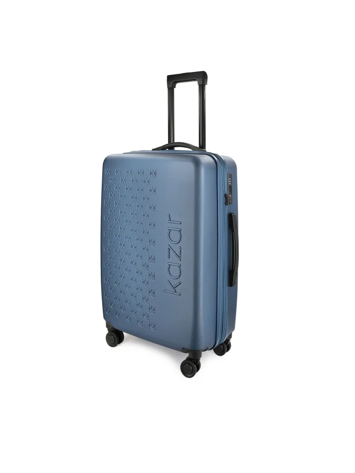 Kazar Medium Polycarbonate Suitcase With Embossed Design