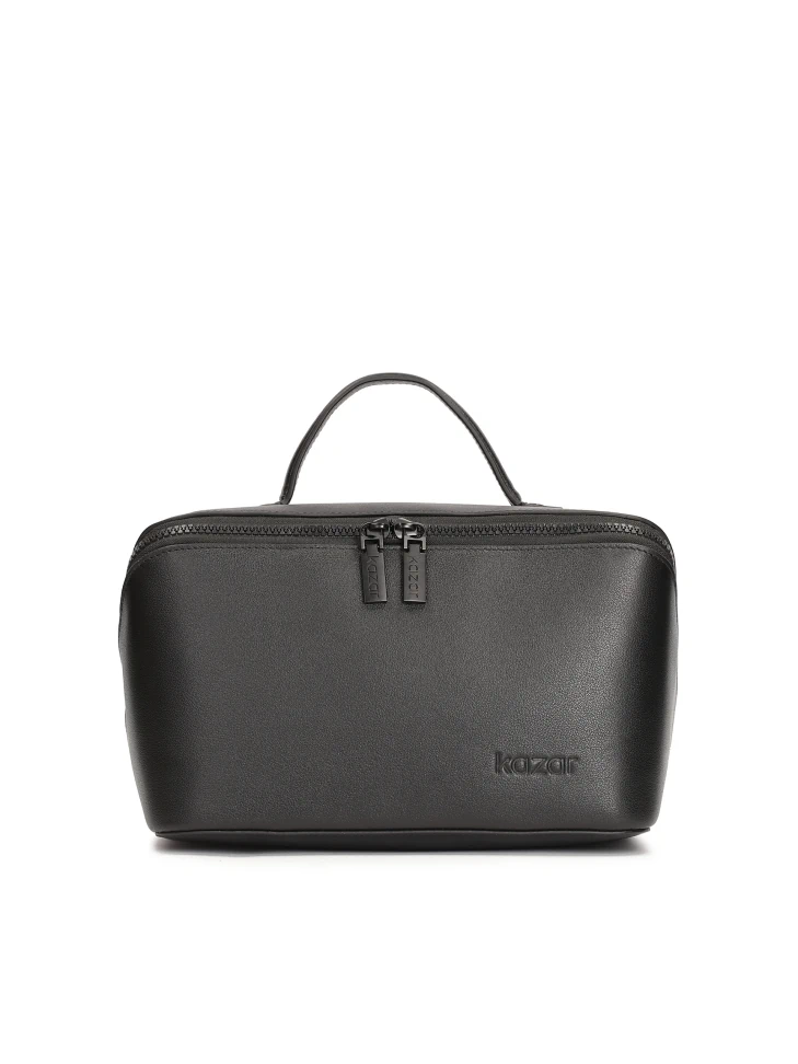 kazar Medium sized vanity case in full grain leather