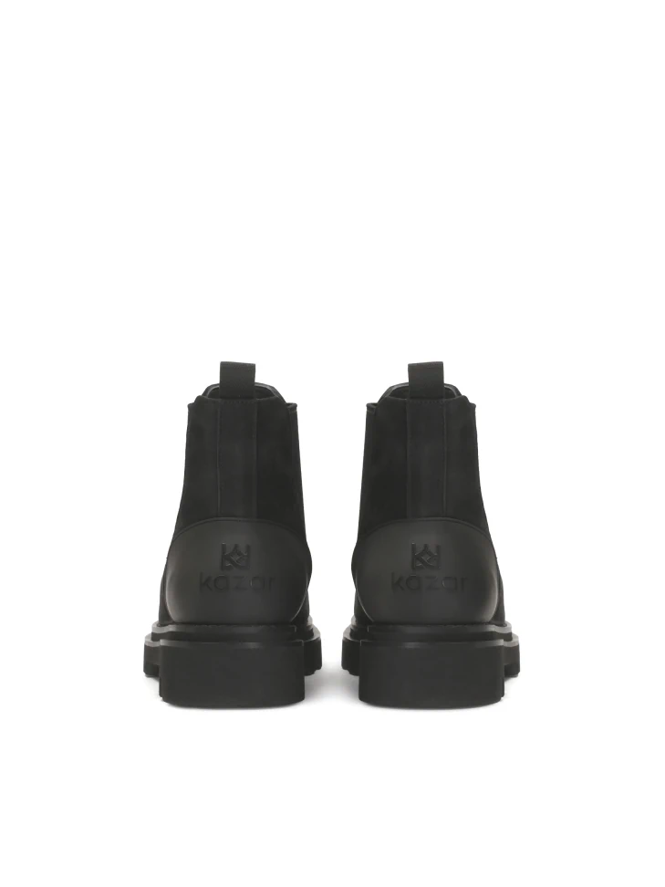 Kazar Men’s Black Insulated Chelsea Boots With Track Sole