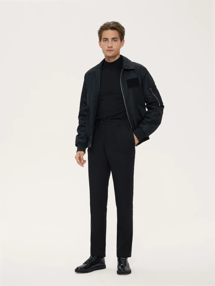 Kazar Men’s Black Leather Sneakers With Elegant Inserts