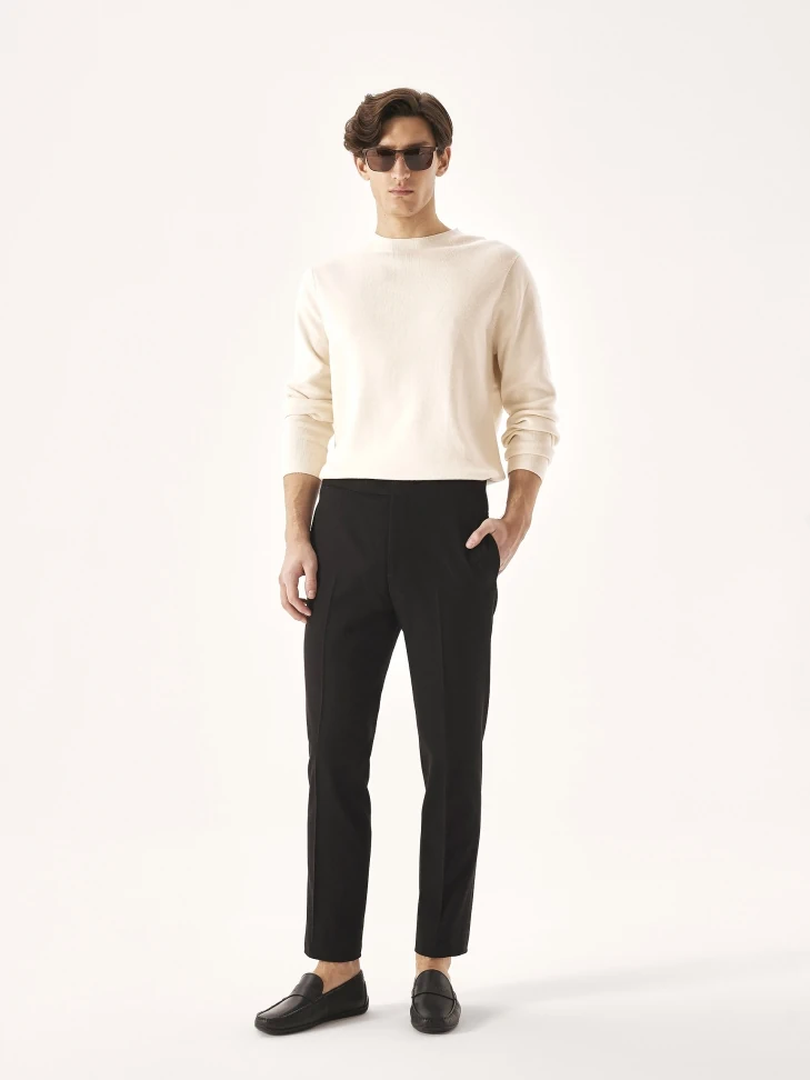 Kazar Men’s Chic Black Moccasins With Embossed Pattern