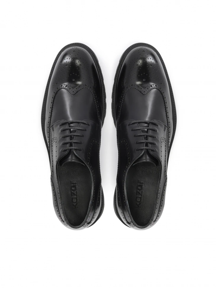 Kazar Men’s Classic Black Brogues Of Genuine Leather