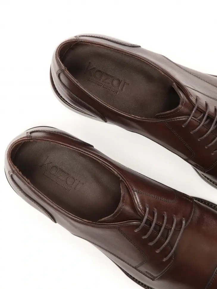 Kazar Men's Formal Derby Shoes With Open Vamps From The Limited Collection