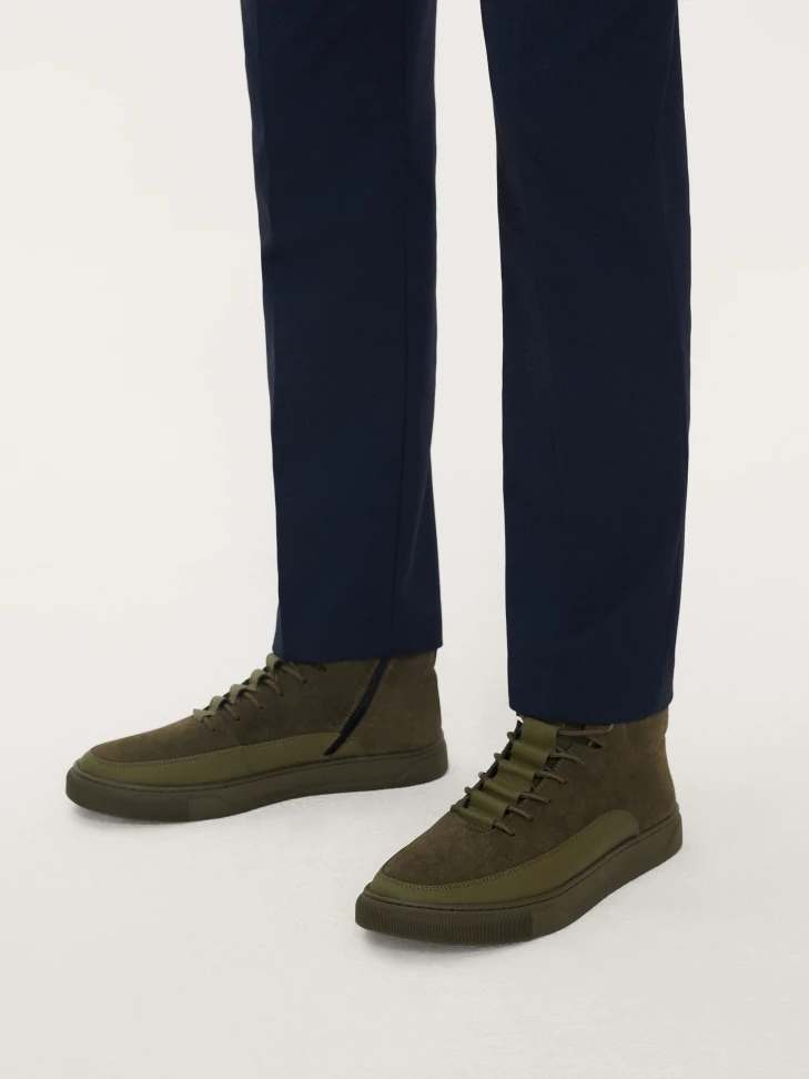 Kazar Men’s High Sneakers Made Of Two Types Of Leather