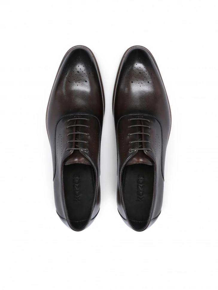 Kazar Men's Oxford Shoes With A Subtle Pattern With Punched Holes
