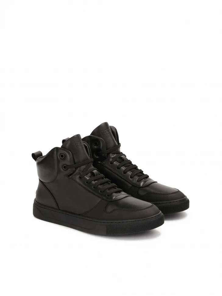 Kazar Men's Smooth Leather Sneakers With Rubber Toecap