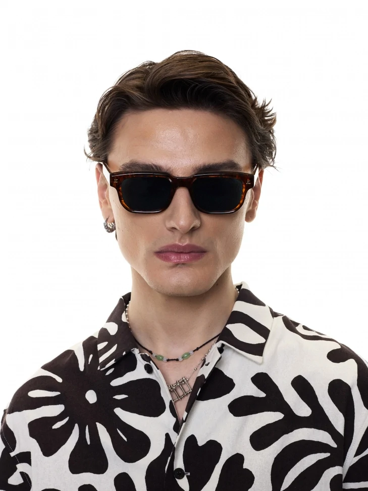 Kazar Men's Tortoiseshell Glasses With Rectangular Frames