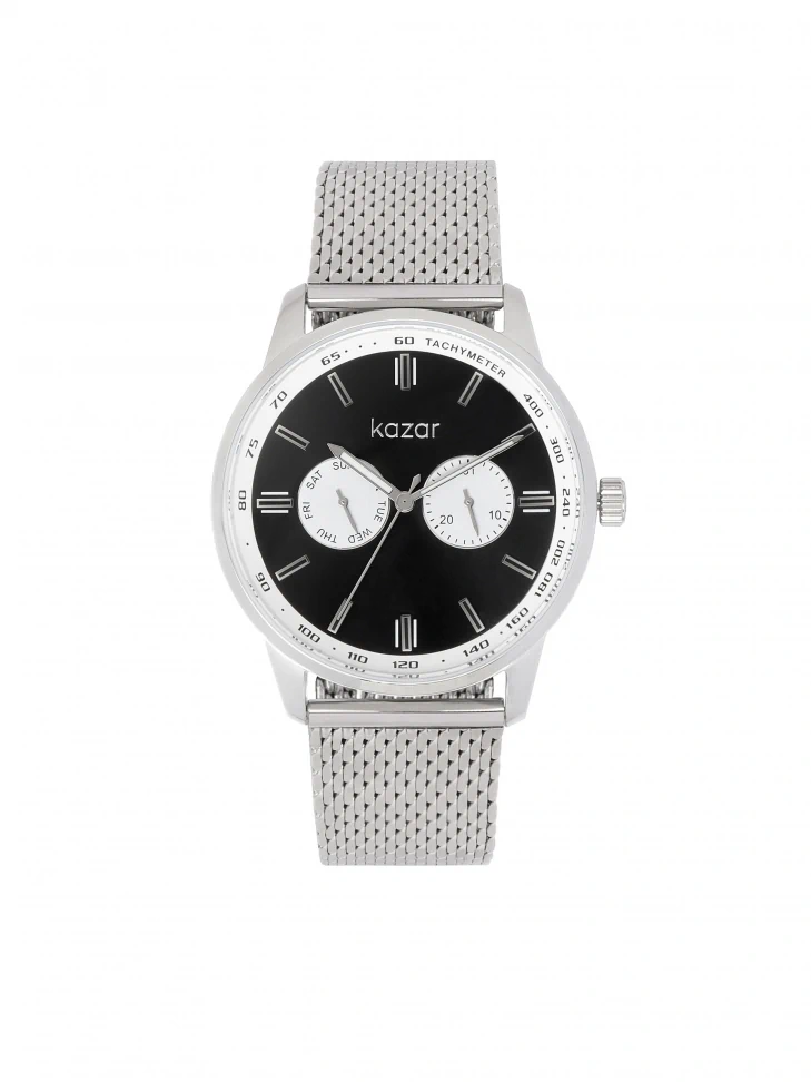 kazar Men's watch with a mesh bracelet in silver color